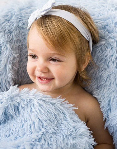 Fluffy Baby Blanket - Powder Blue - Koochicoo™️