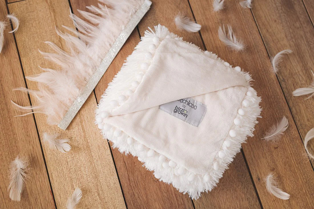 Fluffy Baby Blanket - Porcelain Cream - Koochicoo™️