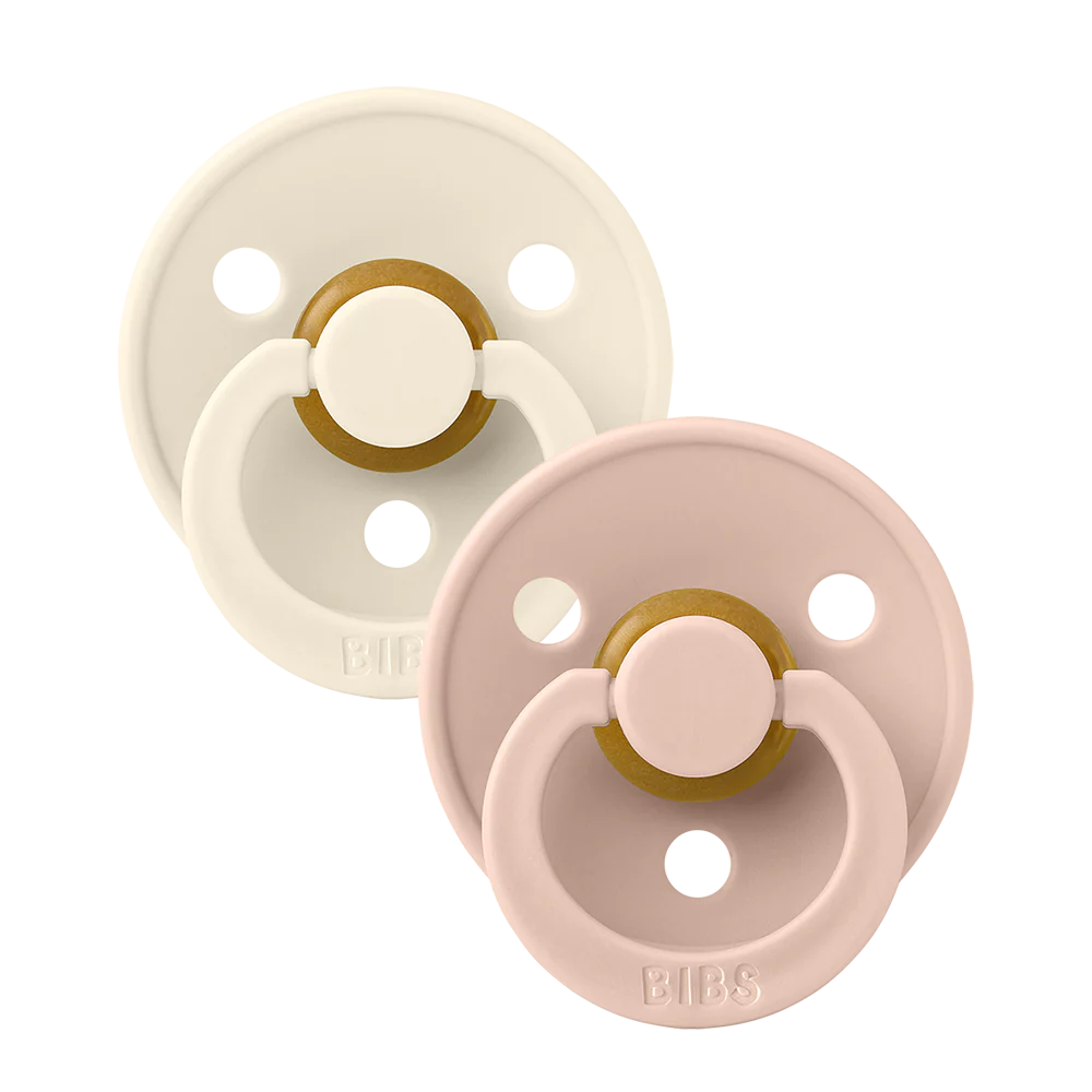 Bibs size 2 round blush & ivory