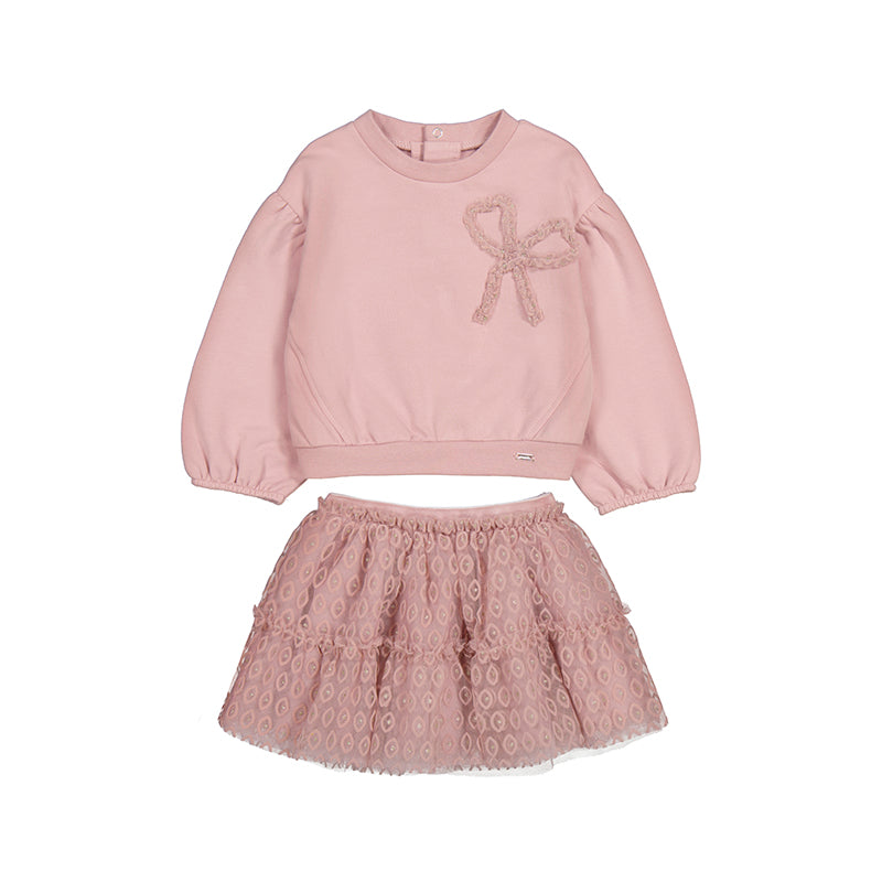Mayoral bow jumper and skirt set Pre Order