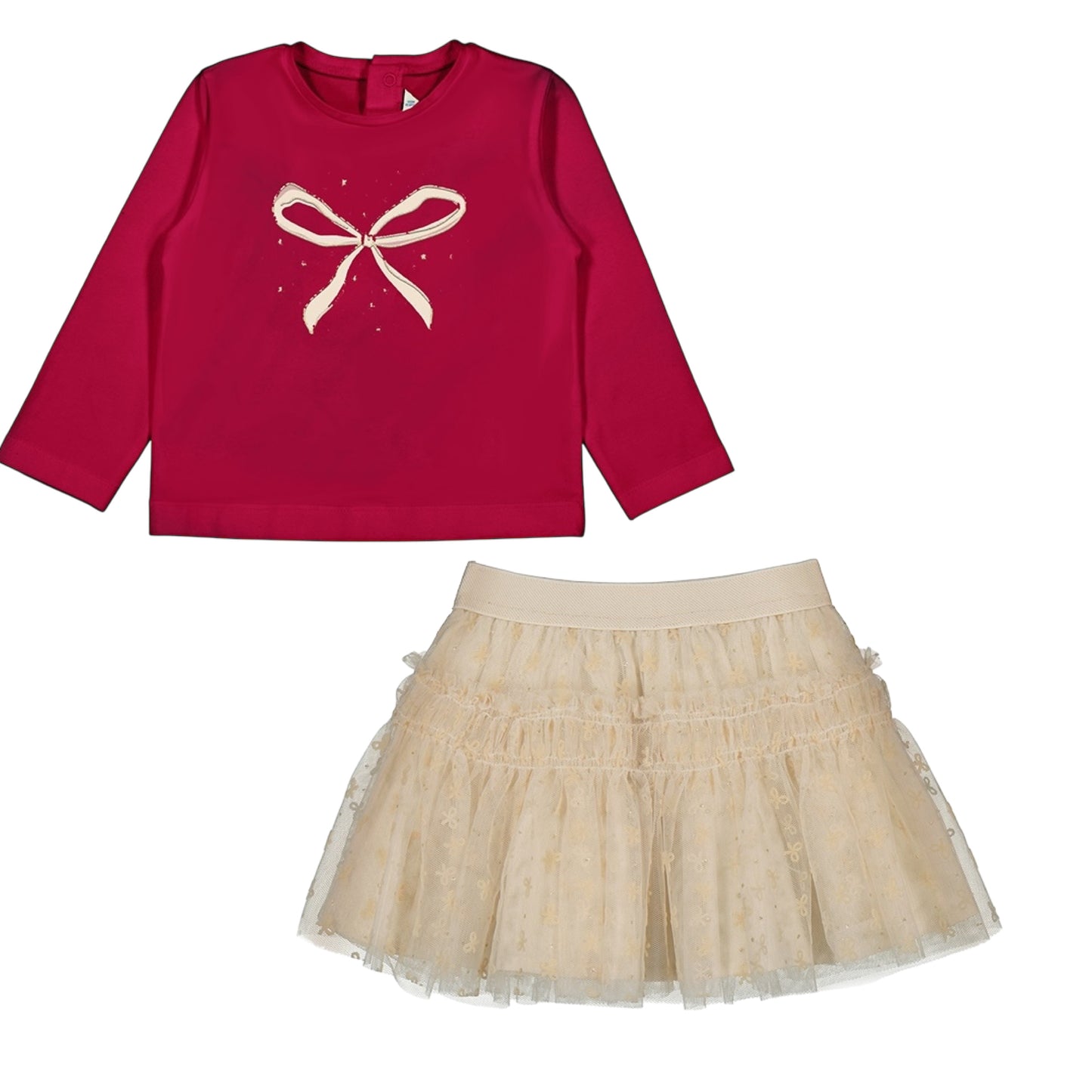 Mayoral bow top and skirt