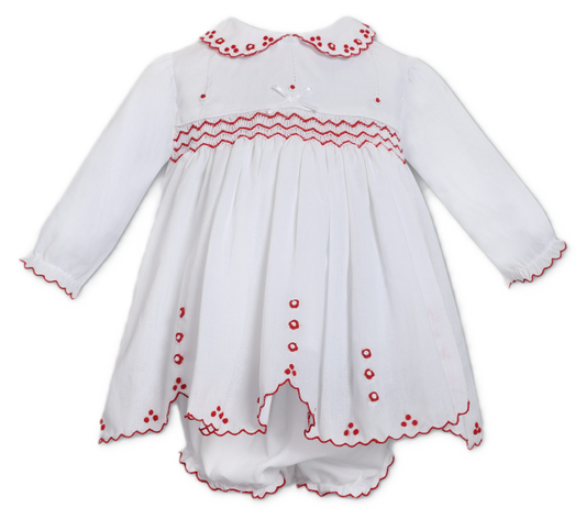 Sarah louise white & red dress