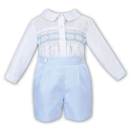 Sarah Louise blue smock suit