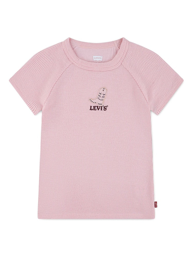 Levis crystal rose cowboy boot Tshirt