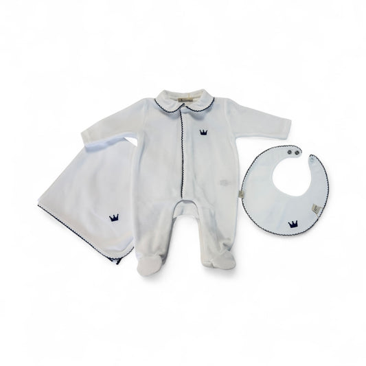 BABY IG CROWN white/navy