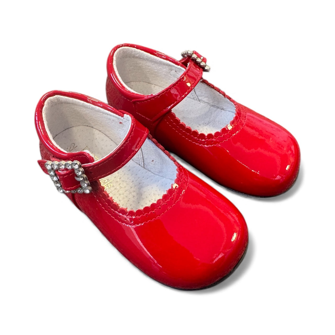 Pretty originals mary janes red gem buckle