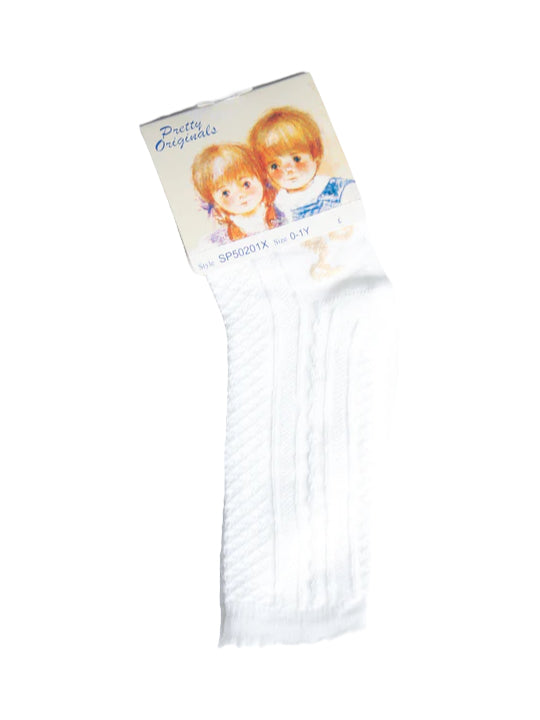 Pretty Originals White Knee Socks