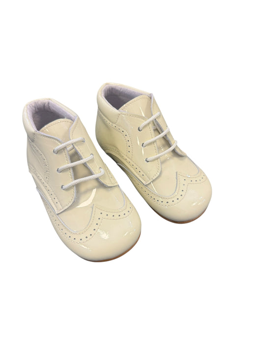 Pretty originals cream patent boots