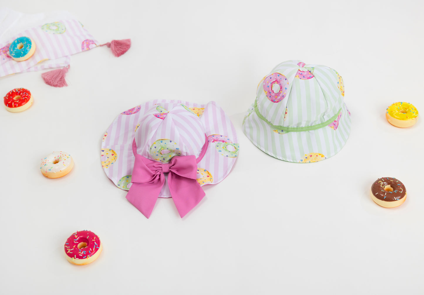 Meia pata pink doughnut sun hat