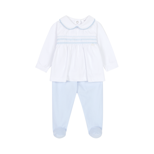 Deolinda blue smocked set