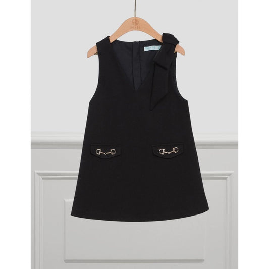 Abel and lula black Pinafore dress and hair tie