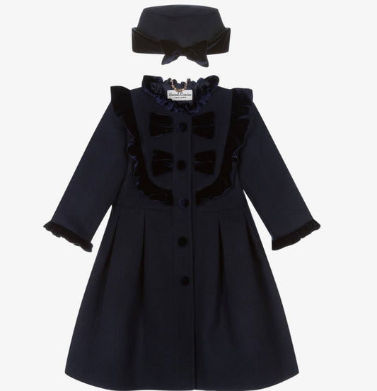 Sarah louise navy coat & hat