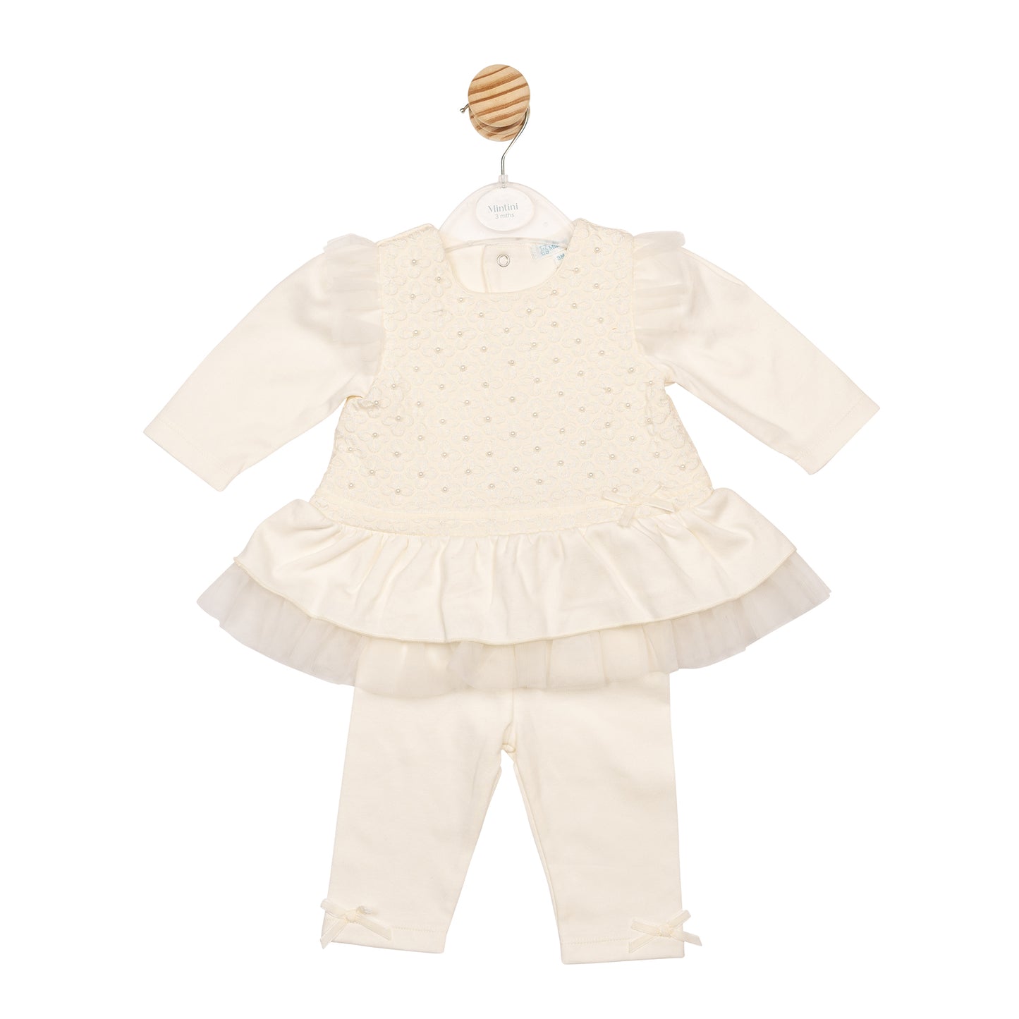Mintini ivory and pearl leggings set