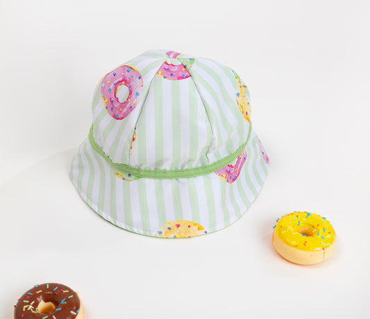 Boys Meia Pata green doughnut hat