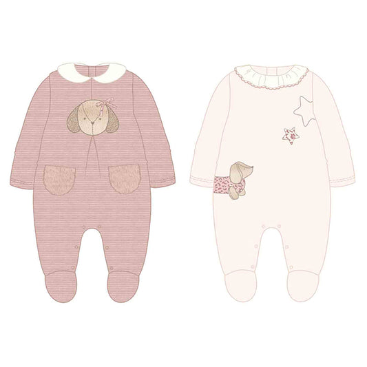 Mayoral velour baby grow