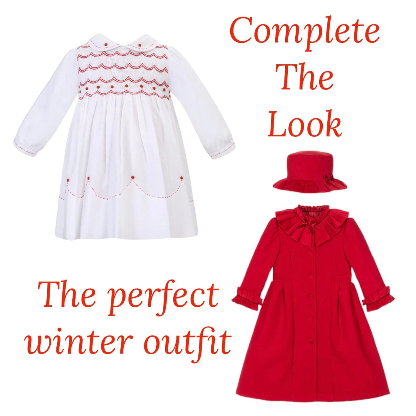 SALE Sarah Louise Red Coat & Hat